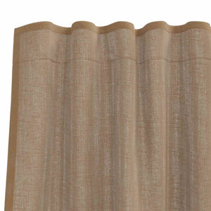 Tende in Voile con Passanti 2 pz Marrone Chiaro 140x260 cm 4102315