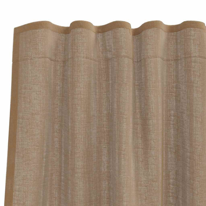 Tende in Voile con Passanti 2 pz Marrone Chiaro 140x260 cm 4102315