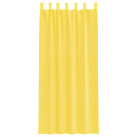 Tende in Voile con Passanti 2 pz Giallo 140x245 cm