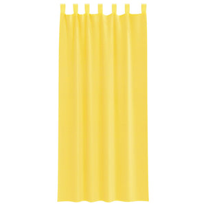 Tende in Voile con Passanti 2 pz Giallo 140x245 cm