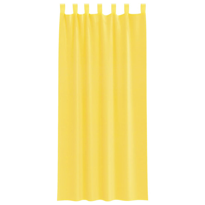 Tende in Voile con Passanti 2 pz Giallo 140x245 cm