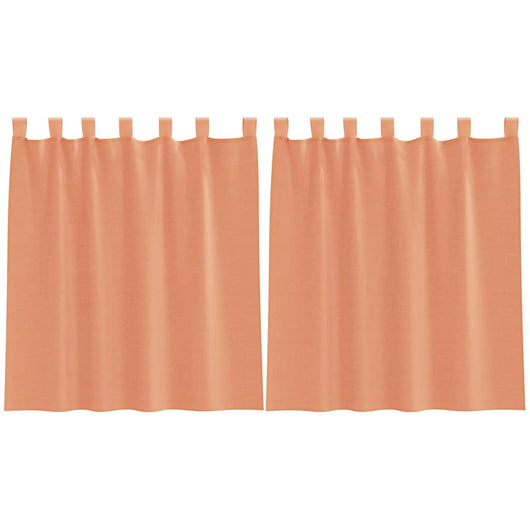 Tende in Voile con Passanti 2 pz Terracotta 140x140 cm 4102321