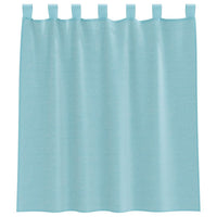 Tende in Voile con Passanti 2 pz Turchese 140x140 cm 4102326