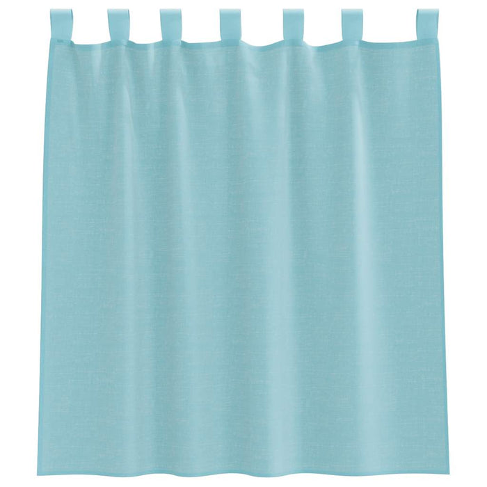 Tende in Voile con Passanti 2 pz Turchese 140x140 cm 4102326