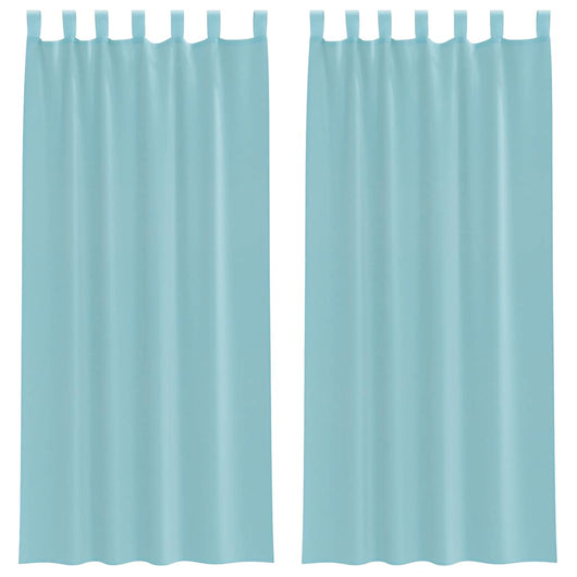 Tende in Voile con Passanti 2 pz Turchese 140x225 cm 4102328