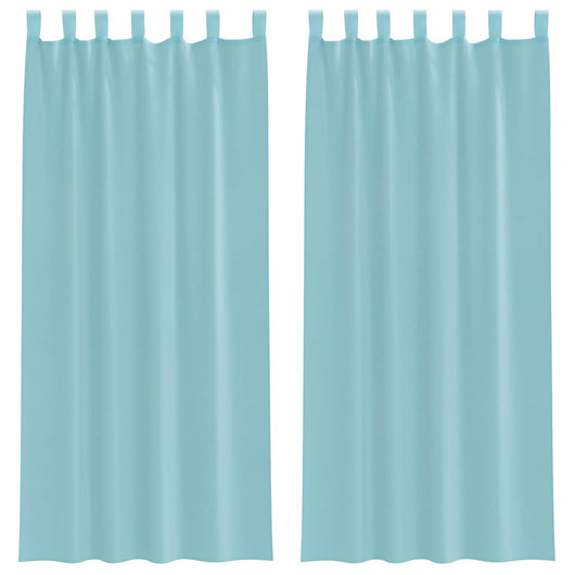 Tende in Voile con Passanti 2 pz Turchese 140x245 cm 4102329