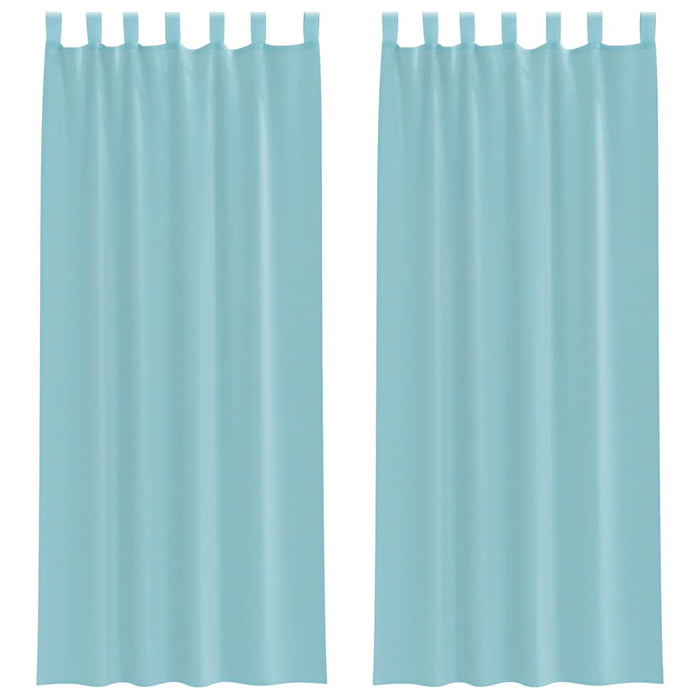 Tende in Voile con Passanti 2 pz Turchese 140x260 cm 4102330