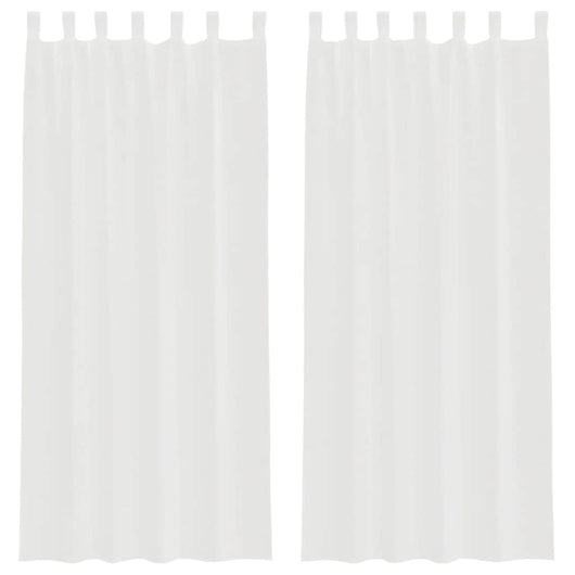 Tende in Voile con Passanti 2 pz Bianco 140x245 cm 4102334
