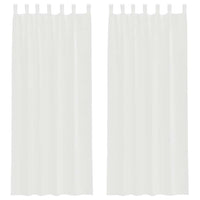Tende in Voile con Passanti 2 pz Bianco 140x260 cm 4102335