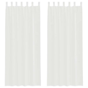 Tende in Voile con Passanti 2 pz Bianco 140x260 cm 4102335