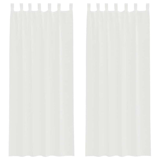 Tende in Voile con Passanti 2 pz Bianco 140x260 cm 4102335