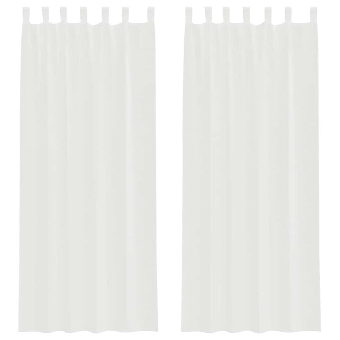 Tende in Voile con Passanti 2 pz Bianco 140x260 cm 4102335