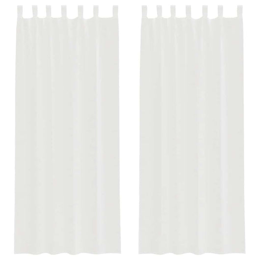 vidaXL Tende in Voile con Passanti 2 pz Bianco 140x260 cm