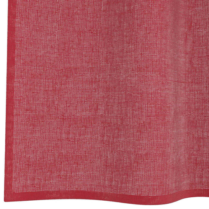 Tende in Voile con Passanti 2 pz Rosso Vino 140x245 cm 4102339