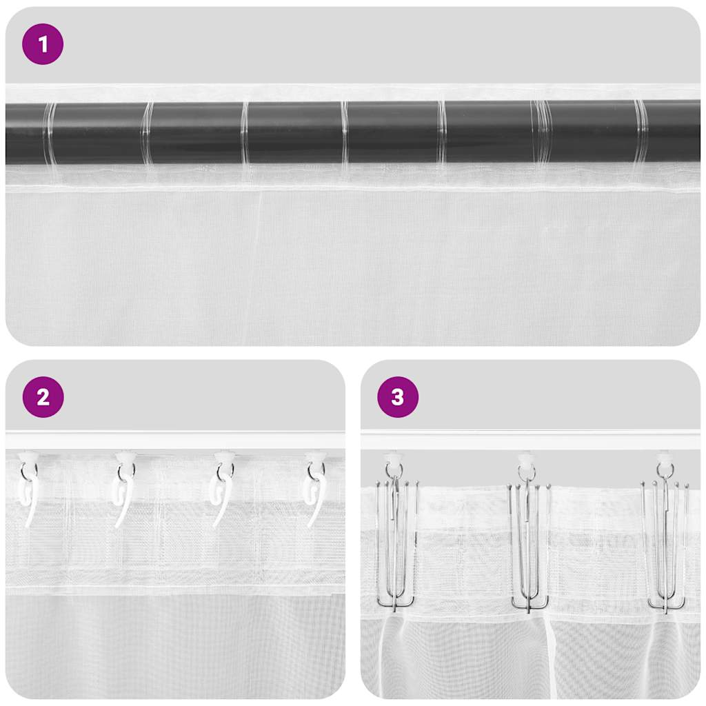 Tende in Voile con Passanti 2 pz Rosso Vino 140x245 cm 4102339