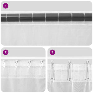 Tende in Voile con Passanti 2 pz Rosso Vino 140x245 cm 4102339