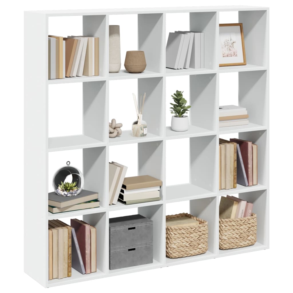 Libreria Bianca 137,5x29x137,5 cm in Legno Multistrato 3310289