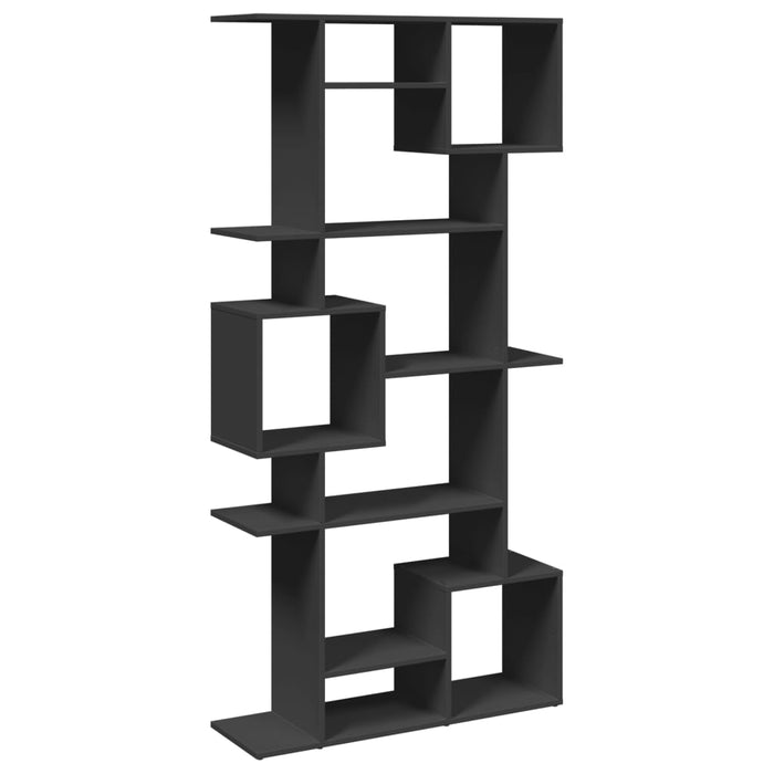 Libreria Nera 92x29x188 cm in Legno Multistrato 3310317