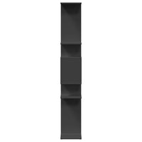 Libreria Nera 92x29x188 cm in Legno Multistrato 3310317
