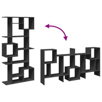 Libreria Nera 92x29x188 cm in Legno Multistrato 3310317