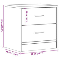 vidaXL Comodino Legno Vecchio 40x30x40 cm in Truciolato