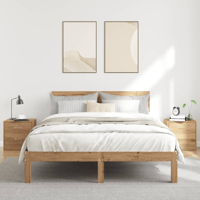 vidaXL Comodini 2pz Rovere Artigianale 40x30x40 cm in Truciolato