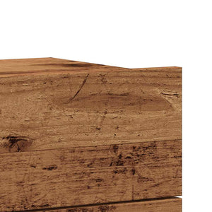 vidaXL Comodino a Muro Legno Antico 40x32x30 cm