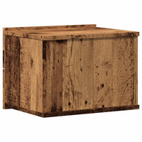 vidaXL Comodini a Muro 2 pz Legno Antico 40x32x30 cm