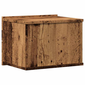 vidaXL Comodini a Muro 2 pz Legno Antico 40x32x30 cm