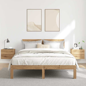 vidaXL Comodini a Muro 2 pz Rovere Artigianale 40x32x30 cm