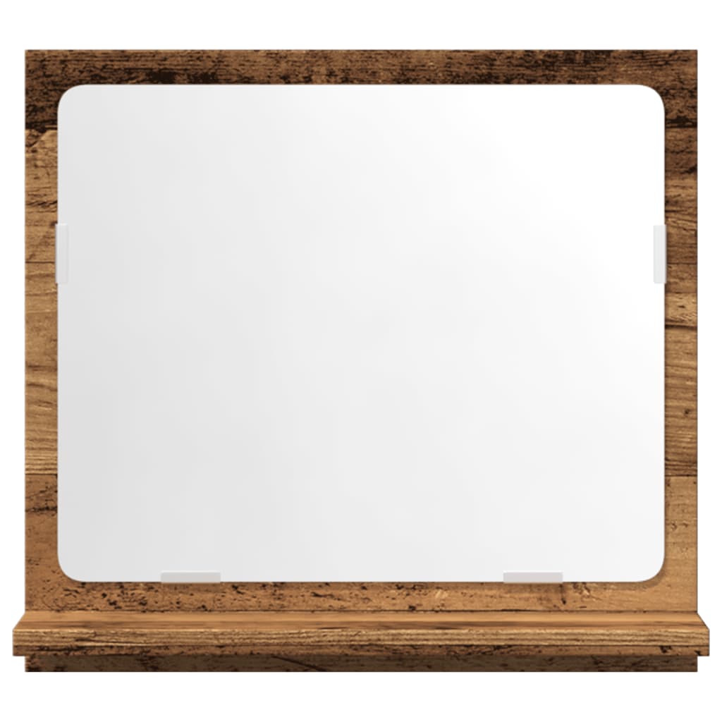 Mobile da Bagno con Specchio Legno Antico 40x11x37cm Truciolato 856187