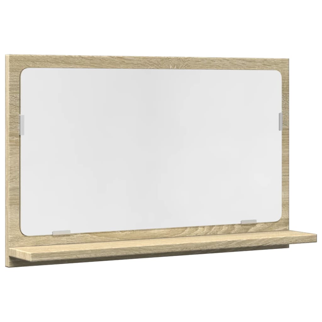 Mobile Bagno con Specchio Rovere Sonoma 60x11x37 cm Truciolato 856191