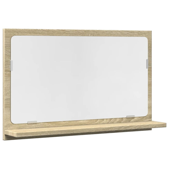 Mobile Bagno con Specchio Rovere Sonoma 60x11x37 cm Truciolato 856191