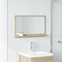 Mobile Bagno con Specchio Rovere Sonoma 60x11x37 cm Truciolato 856191