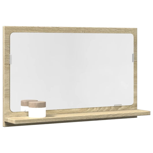 Mobile Bagno con Specchio Rovere Sonoma 60x11x37 cm Truciolato 856191