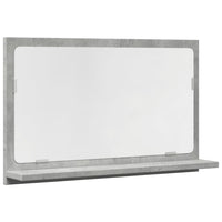 Mobile Bagno con Specchio Grigio Cemento 60x11x37 cm Truciolato 856192