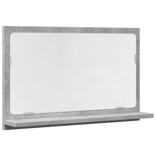 vidaXL Mobile Bagno con Specchio Grigio Cemento 60x11x37 cm Truciolato