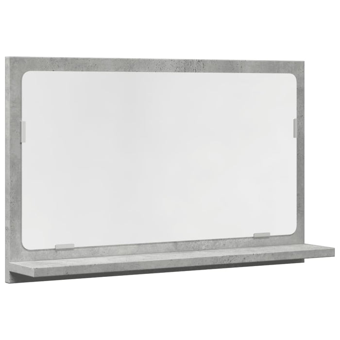 vidaXL Mobile Bagno con Specchio Grigio Cemento 60x11x37 cm Truciolato