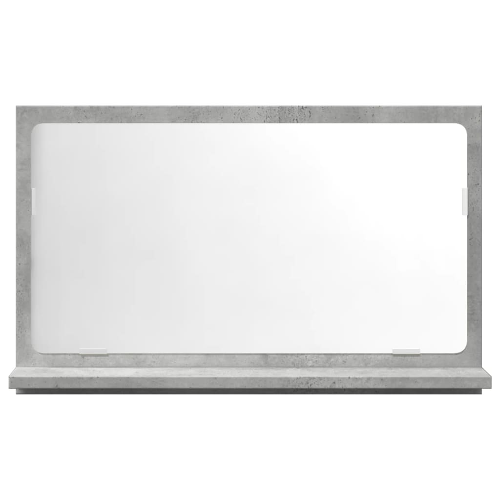 Mobile Bagno con Specchio Grigio Cemento 60x11x37 cm Truciolato 856192