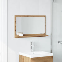 Mobile Bagno Specchio Rovere Artigianale 60x11x37 cm Truciolato 856198
