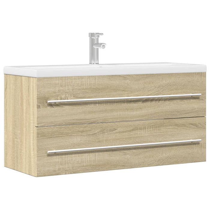 Mobile Lavabo-Armadietto da bagno Rovere Sonoma 100x38,5x48 cm in Legno Multistrato