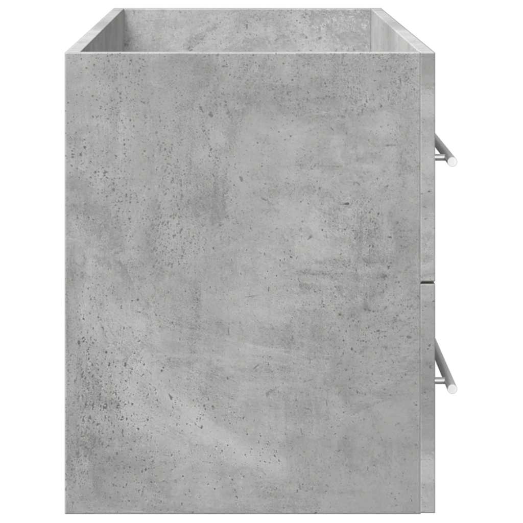 Mobile Lavabo-Armadietto da bagno Grigio Cemento 100x38,5x48cm in Legno Multistrato