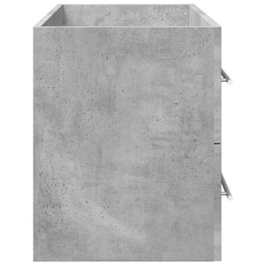 Mobile Lavabo Grigio Cemento 100x38,5x48cm in Legno Multistrato