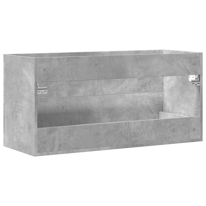 Mobile Lavabo Grigio Cemento 100x38,5x48cm in Legno Multistrato 856233
