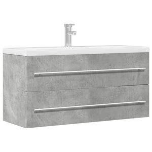 Mobile Lavabo Grigio Cemento 100x38,5x48cm in Legno Multistrato 856233