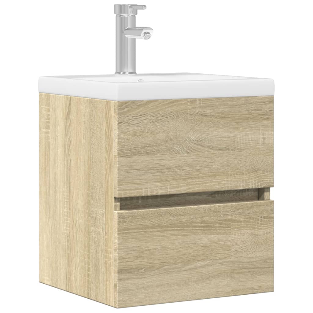 Mobile Lavabo-Armadietto da bagno Rovere Sonoma 41x38,5x45 cm in Legno Multistrato