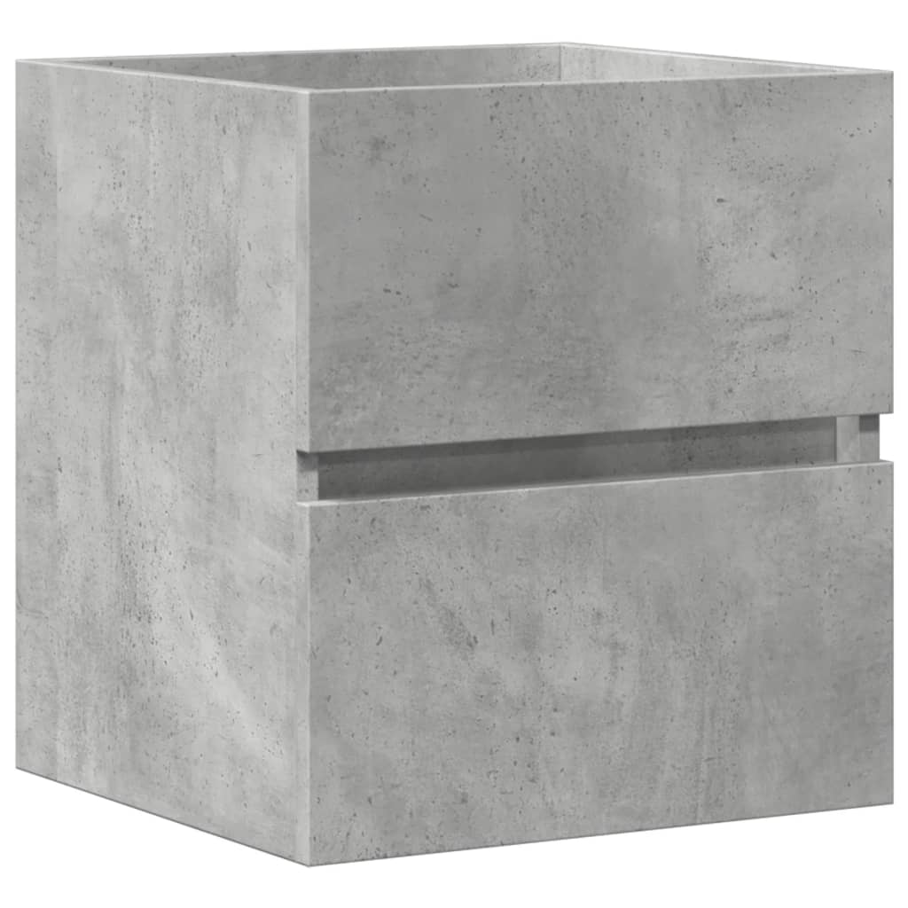 Mobile Lavabo-Armadietto da bagno Grigio Cemento 41x38,5x45 cm in Legno Multistrato