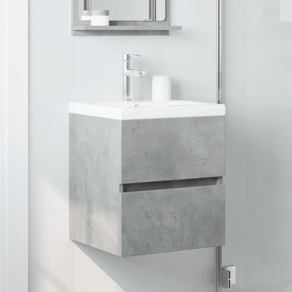 Mobile Lavabo Grigio Cemento 41x38,5x45 cm in Legno Multistrato 856237