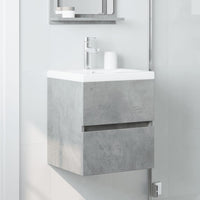 Mobile Lavabo Grigio Cemento 41x38,5x45 cm in Legno Multistrato 856237