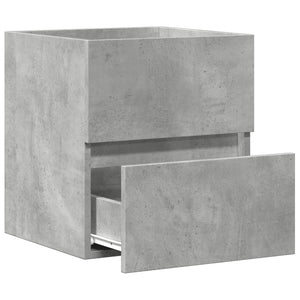 Mobile Lavabo-Armadietto da bagno Grigio Cemento 41x38,5x45 cm in Legno Multistrato
